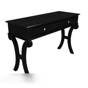 Black American Side Table Walnut 3d model