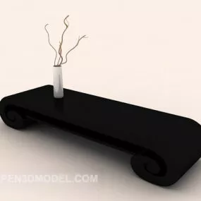 Black Chinese Coffee Table 3d model
