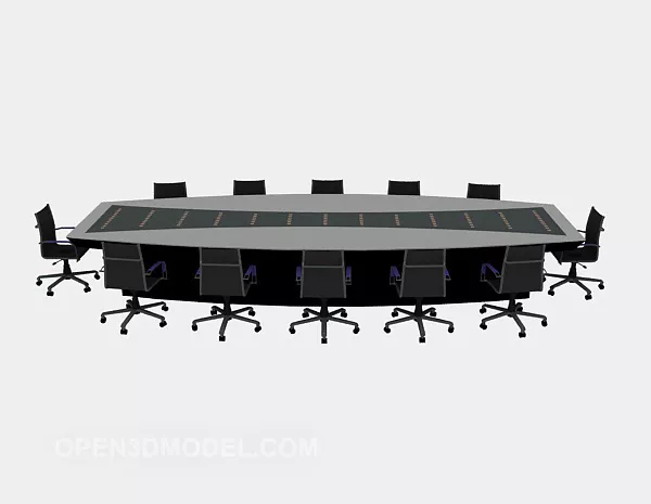 Office Black Conference Table 3d model Office Black Conference Table 3d model