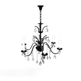 Black Crystal Chandelier 3d model