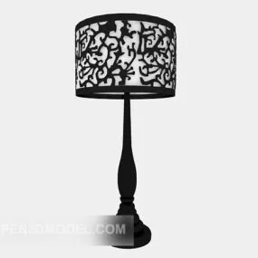 Black Engraving Table Lamp 3d model