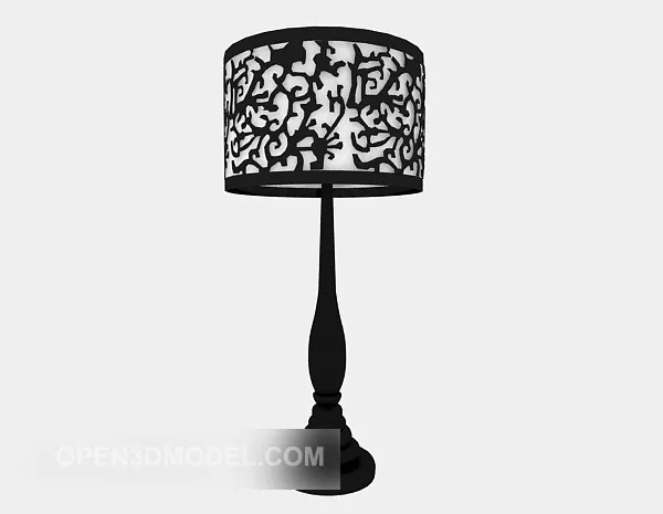 Black Engraving Table Lamp 3d model Black Engraving Table Lamp 3d model
