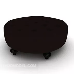 Black European Sofa Stool 3d model