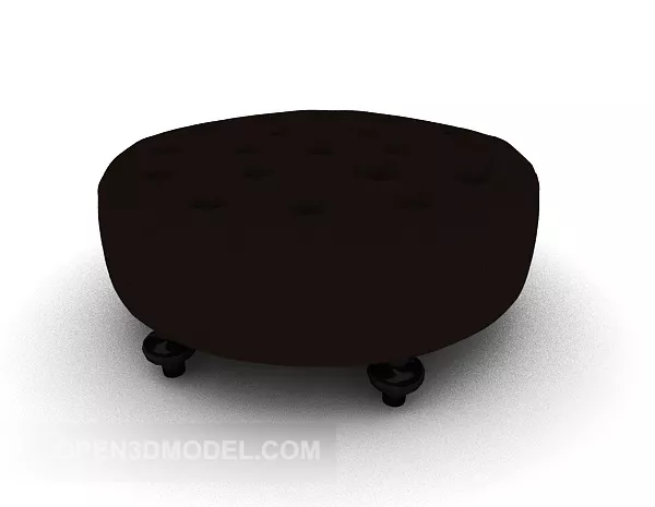 Wheels Swivel Stool 3d model