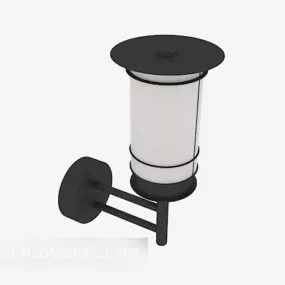 Black Garden Light Wall Mount 3d model