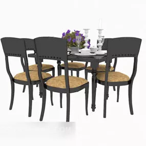 Black Home Table 3d model