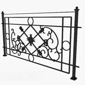 Home Black Iron Railing 3d model