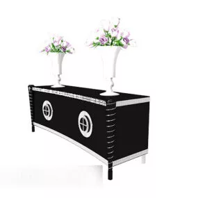Black Paint European Side Cabinet 3d model