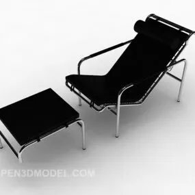 Black Lounge Chair Furniture 3d model