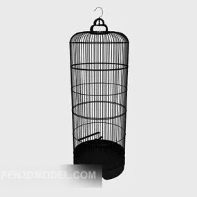 Black Metal Birdcage 3d model