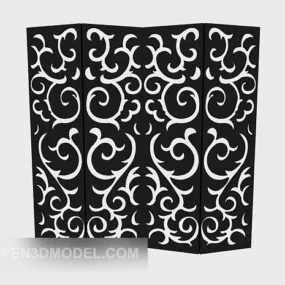 Black Partition Carving 3d model