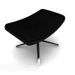 Black Leather Home Chair 3d model