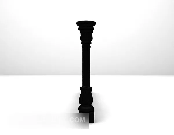 Arc Column Steel Decorative 3d model