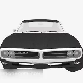 Black Sedan Vintage Vehicle 3d model
