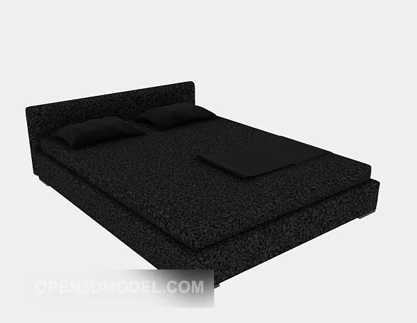 Black Simmons Bed Furniture 3d model Black Simmons Bed Furniture 3d model