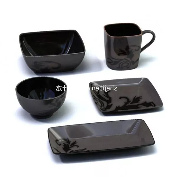 Tea Cup Black Color 3d model Tea Cup Black Color 3d model