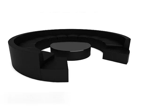 European Brick Wall Arc Component 3d model