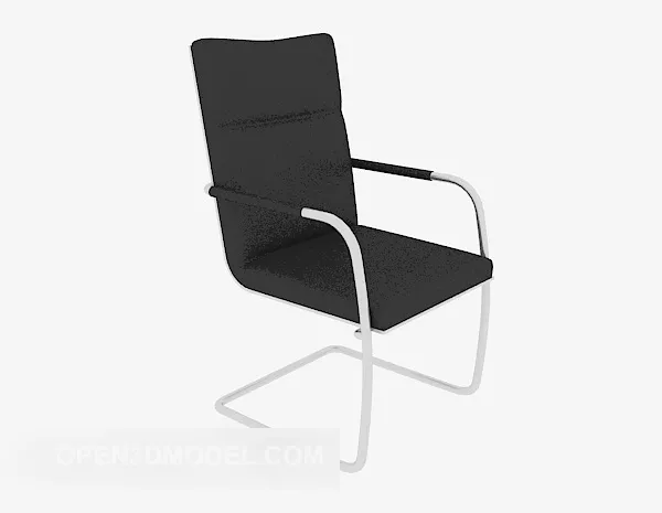Black Armrest Office Chair 3d model Black Armrest Office Chair 3d model