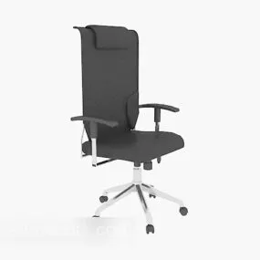 Black Wheels Style Office Chair 3d model