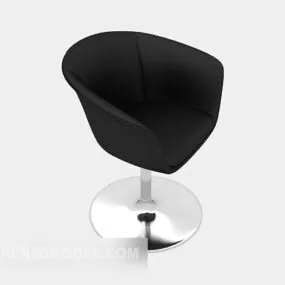 Black Barber Shop Lounge Chair 3d model