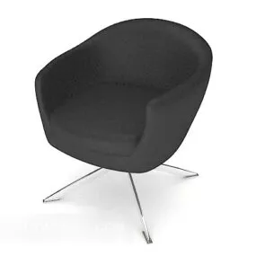 Black Casual Minimalist Chair 3d model