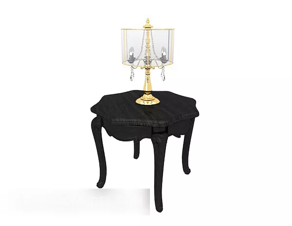 Black Coffee Table Side Table 3d model Black Coffee Table Side Table 3d model