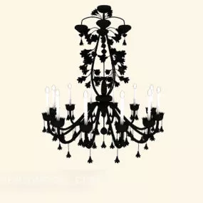 Black Craft Chandelier For Home 3d model