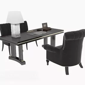 Black Desk Chair 3d model