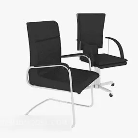 Black Employee Office Chair 3d model