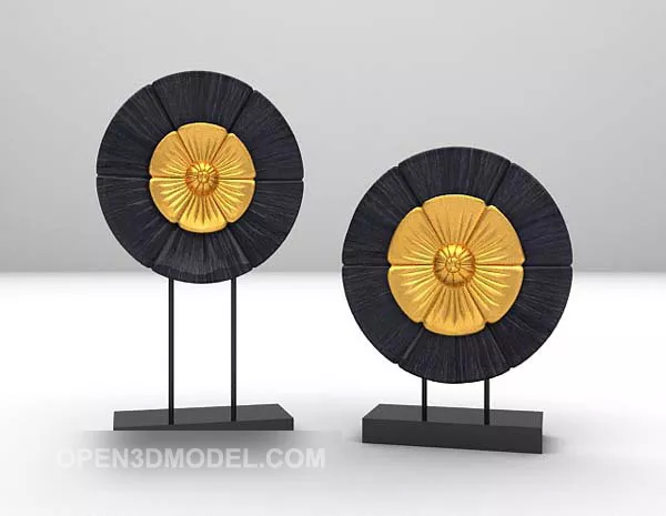 Black Round Furnishings Sculpture 3d model Black Round Furnishings Sculpture 3d model