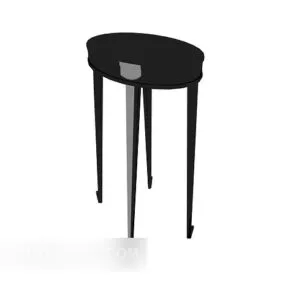 Black High-rise Side Table 3d model