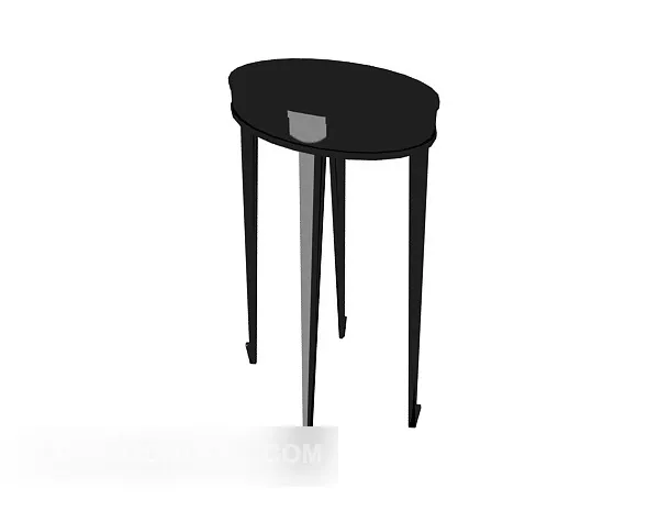 Black High-rise Side Table 3d model Black High-rise Side Table 3d model