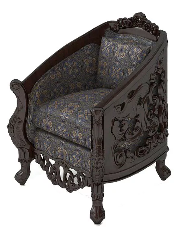 Black Home Chair Classic Style 3d model Black Home Chair Classic Style 3d model