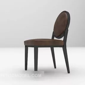 Black Home Chair Antique Style 3d model
