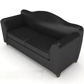 Black Home Double Sofa 3d model
