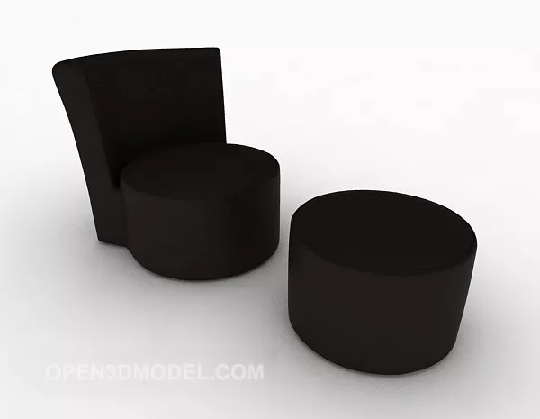 Curved Wave Lounge Chair 3d model