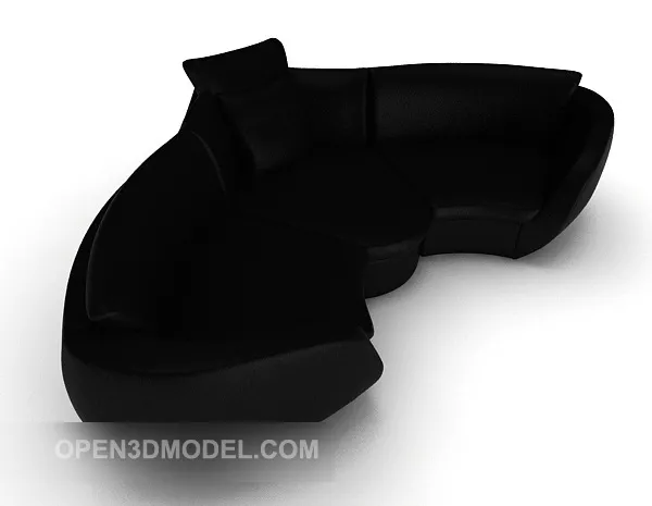 Black Home Multiplayer Sofa 3d model Black Home Multiplayer Sofa 3d model
