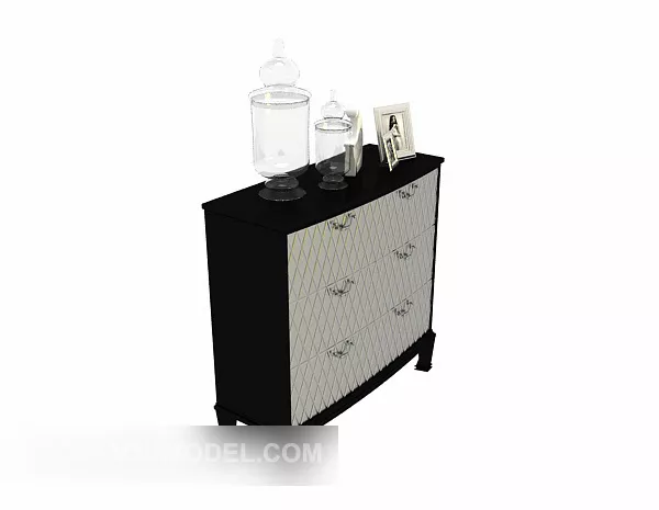 Black Home Room Cabinet 3d model Black Home Room Cabinet 3d model