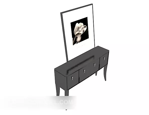 Office Locker With Drawer 3d model