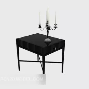 Black Living Room Side Table 3d model