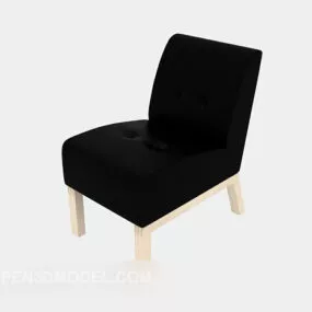 Black Color Restaurant Lounge Chair 3d model