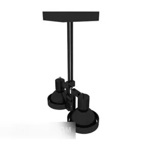 Black Metal Chandelier Hanging 3d model