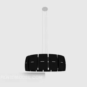 Black Minimalist Pendant Lamp 3d model