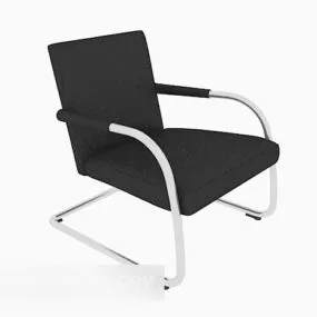 Black Minimalist Armchair 3d model
