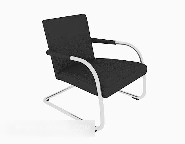 Black Minimalist Armchair 3d model Black Minimalist Armchair 3d model