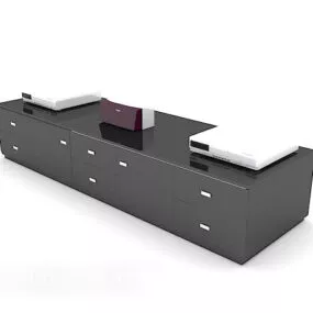 Black Minimalist Cabinet 3d model