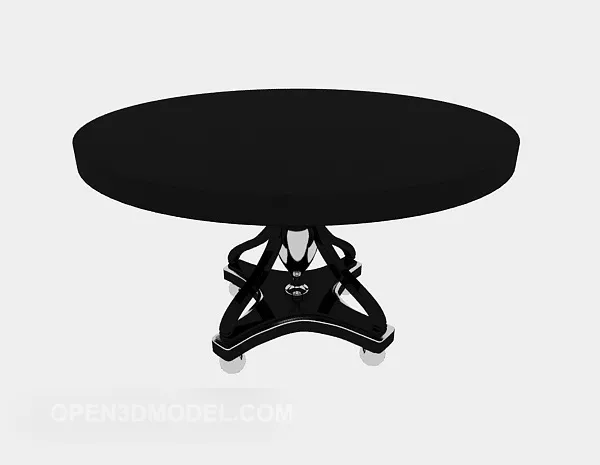 Black Minimalist Round Coffee Table 3d model Black Minimalist Round Coffee Table 3d model