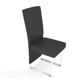 Black Minimalist Dining Chair 3d model