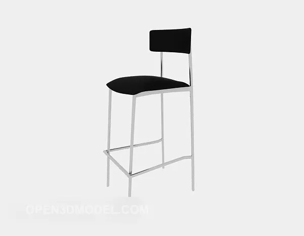 Black Minimalist High Chair 3d model Black Minimalist High Chair 3d model