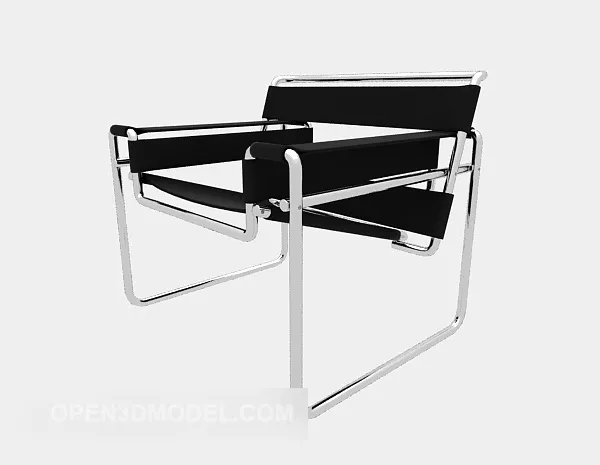 Minimalist Lounge Chair Black 3d model Minimalist Lounge Chair Black 3d model